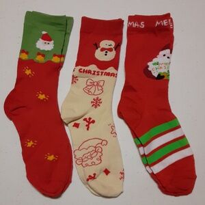 3 Pairs of Christmas Socks